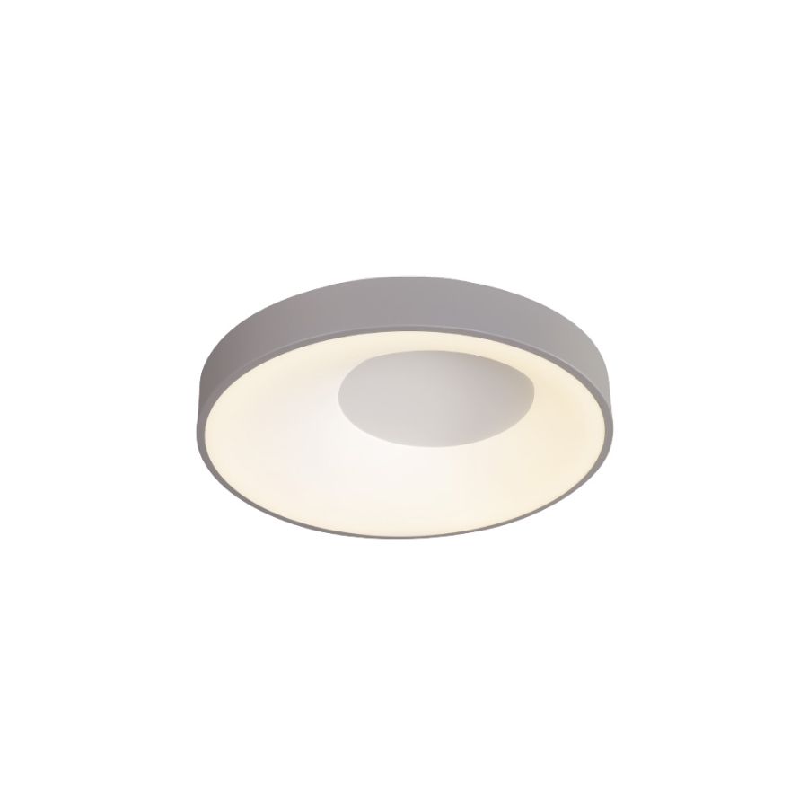 Πλαφονιέρα Οροφής D48x9cm LED 36W 3300lm 3CCT Γκρι Μέταλλο -Ακρυλικό Inlight 42040-Grey